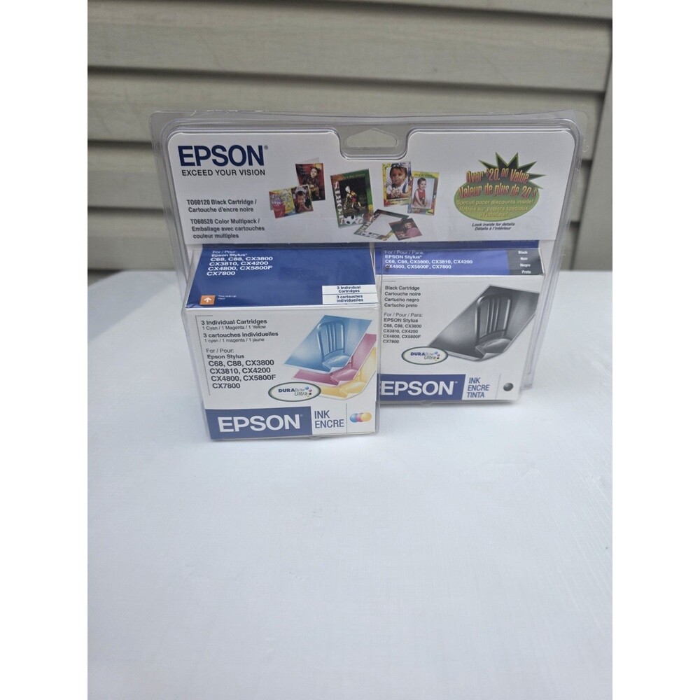 4 of Set Sealed Genuine Epson 60 Ink TO60120 T0601 TO602 TO603 TO604 TO60 Bundle